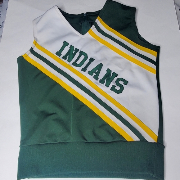 Vintage Cheerleading Top Green Indians XS - Picture 1 of 8